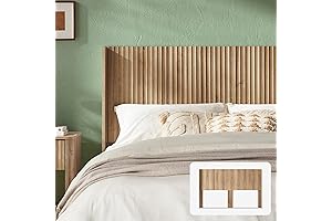 mopio Brooklyn Headboard, Wood King Headboard, Modern Farmhouse Boho Wall Mount, Fluted Panel, Wingback Design