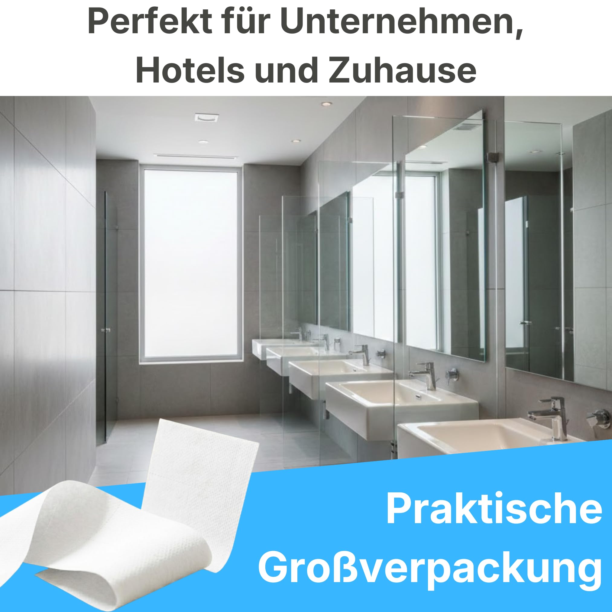 CleanClub Toilettenpapier – 2-lagig, weiß – 64 Rollen Klopapier x 250 Blatt – extra weiches WC-Papier für Zuhause & Büro