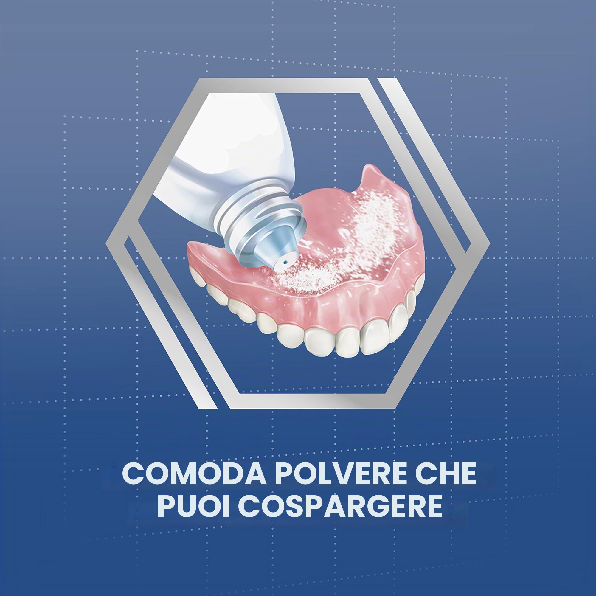 PoliGrip Super Denture Adhesive Powder, Extra Strength 1.6 oz Container (Pack of 6) by Super Poli-Grip