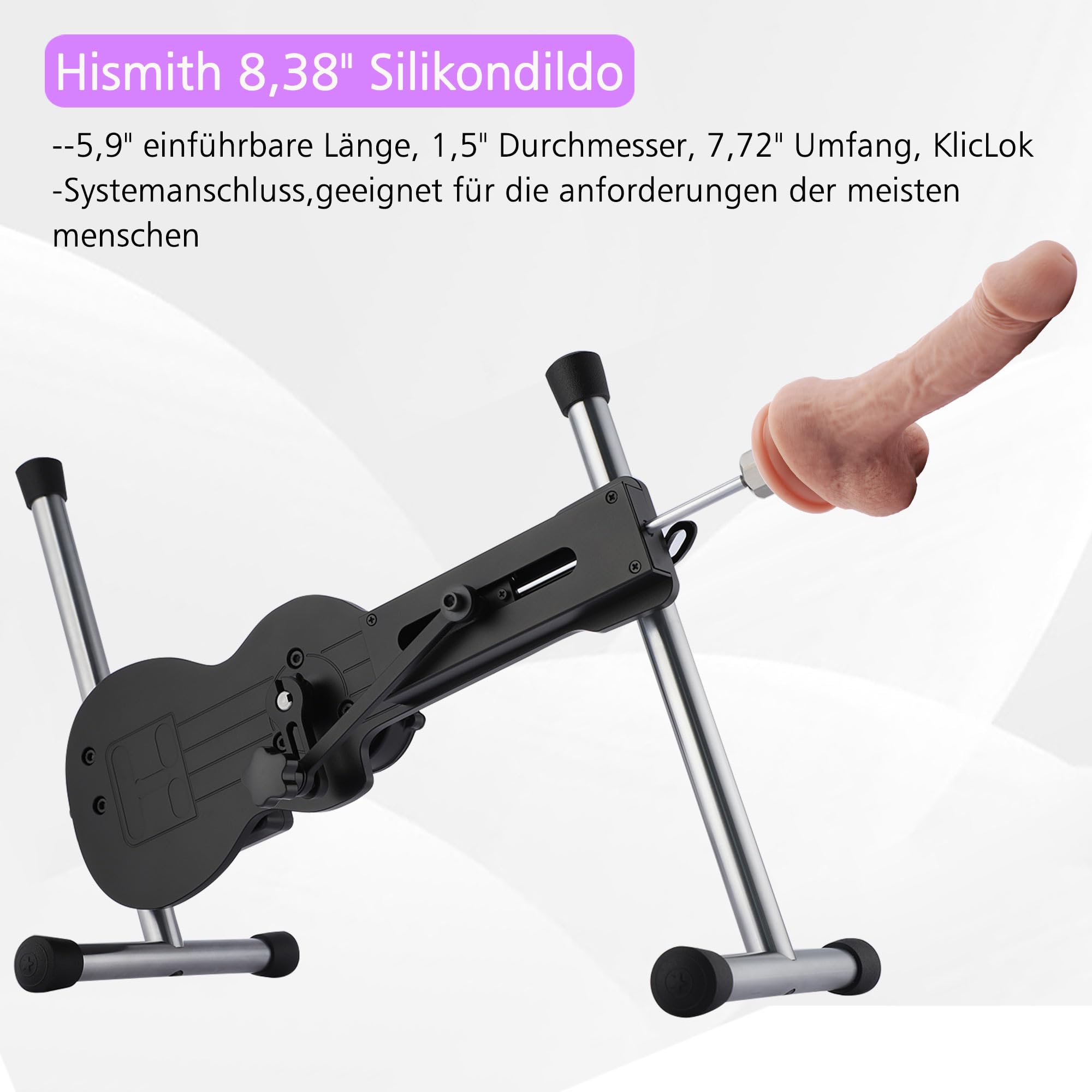 HISMITH mini máquina de sexo con control APP, máquina para follar para adultos con sistema KlicLok, máquina del amor portátil unisexo, AK-09.