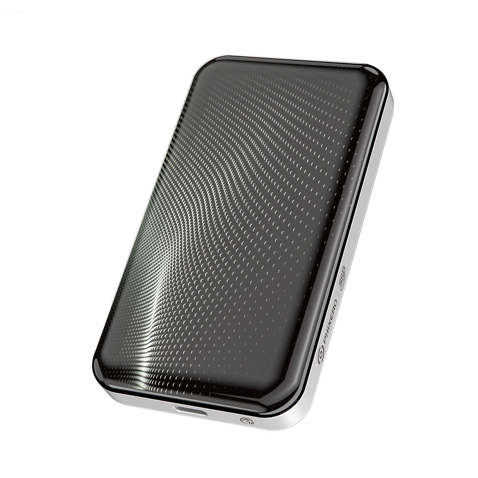 PHIXERO 512G Tragbare SSD, USB 3.2 Gen 2 bis zu 1050 MB/s externes Solid-State-Laufwerk, Hochgeschwindigkeits-Festplatte für Fotografen und Gaming, kompatibel mit PC, Laptop, Mac und PS4/Xbox