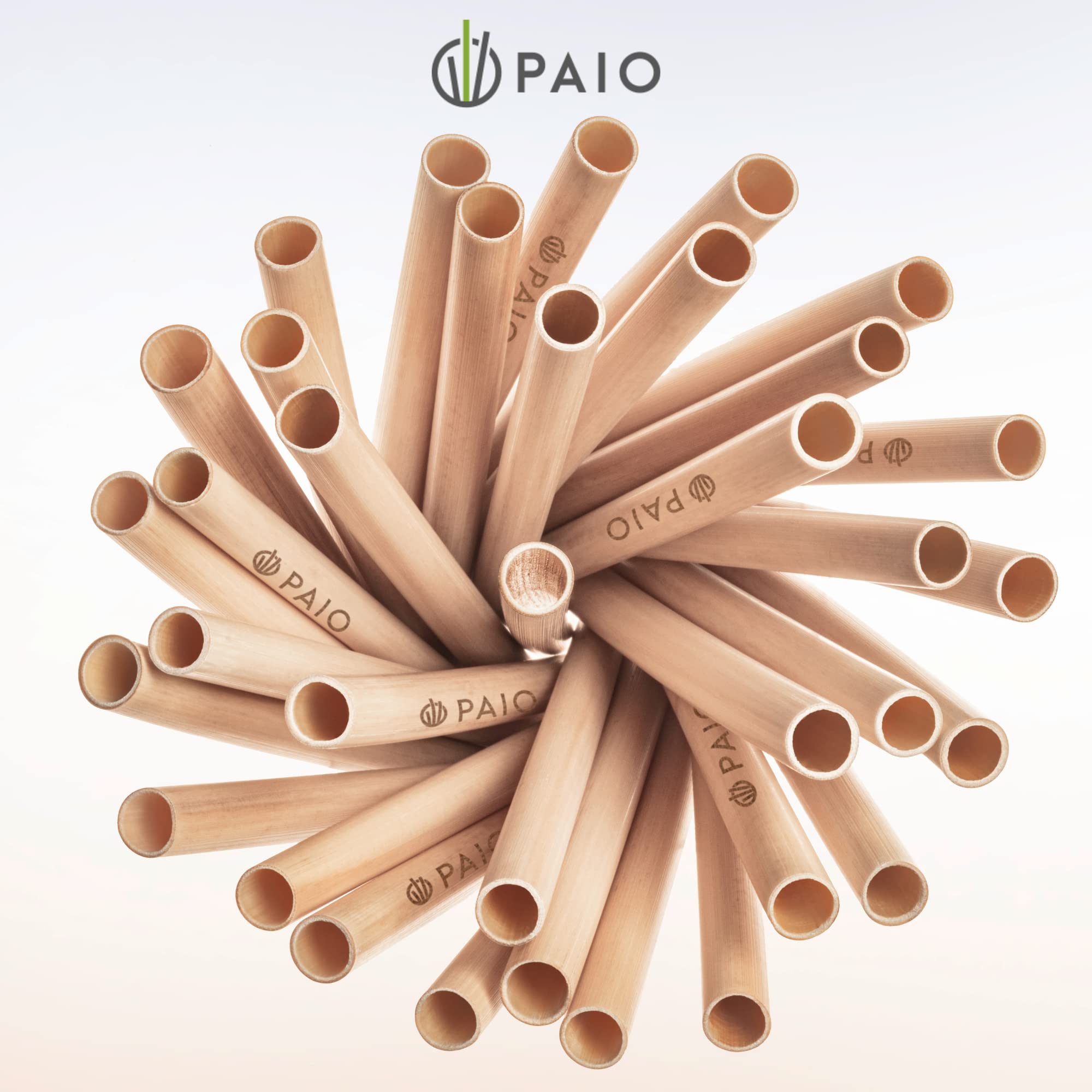PAIO® Trinkhalme aus Schilf für alle Getränke I XL-Set für Party & Gastro I Alternative Strohhalme ohne Plastik I Wiederverwendbar - Nachhaltig - Umweltfreundlich (Drink: Ø 7mm / Länge 20cm)