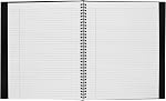 Merangue Hardcover Spiral Notebook, Narrow Ruled, 8-1/2 x 11 Inches, 76 Sheets, Large, Black