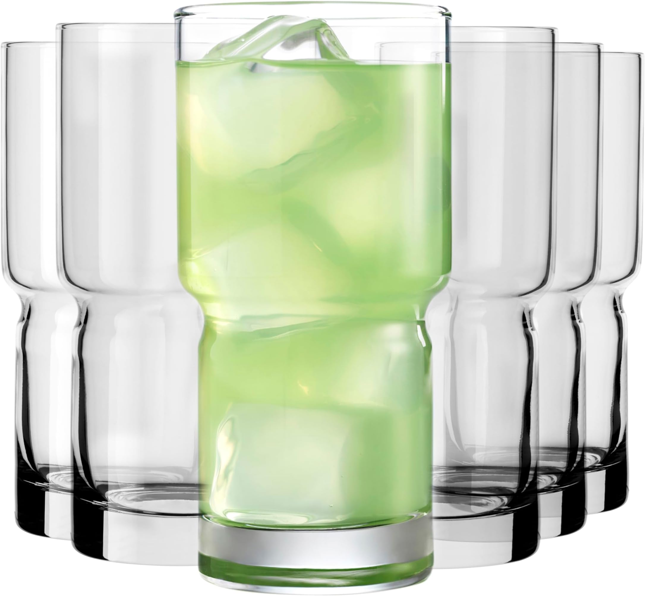 Amazon.com | Libbey Tumbler Drinking Glass Sets, Durable Heavy Base Drinking Glasses, Lead-Free ...