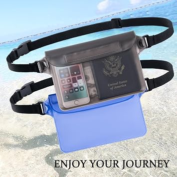 CADONO 2-Pack Waterproof Pouch with Adjustable Waist Strap