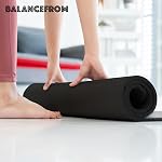 Tapis de yoga BalanceFrom, tapis d'exercice extra épais de 1 po en haute densité, tapis de yoga anti-déchirure avec sangle de transport, adapté à divers exercices de yoga, plusieurs couleurs