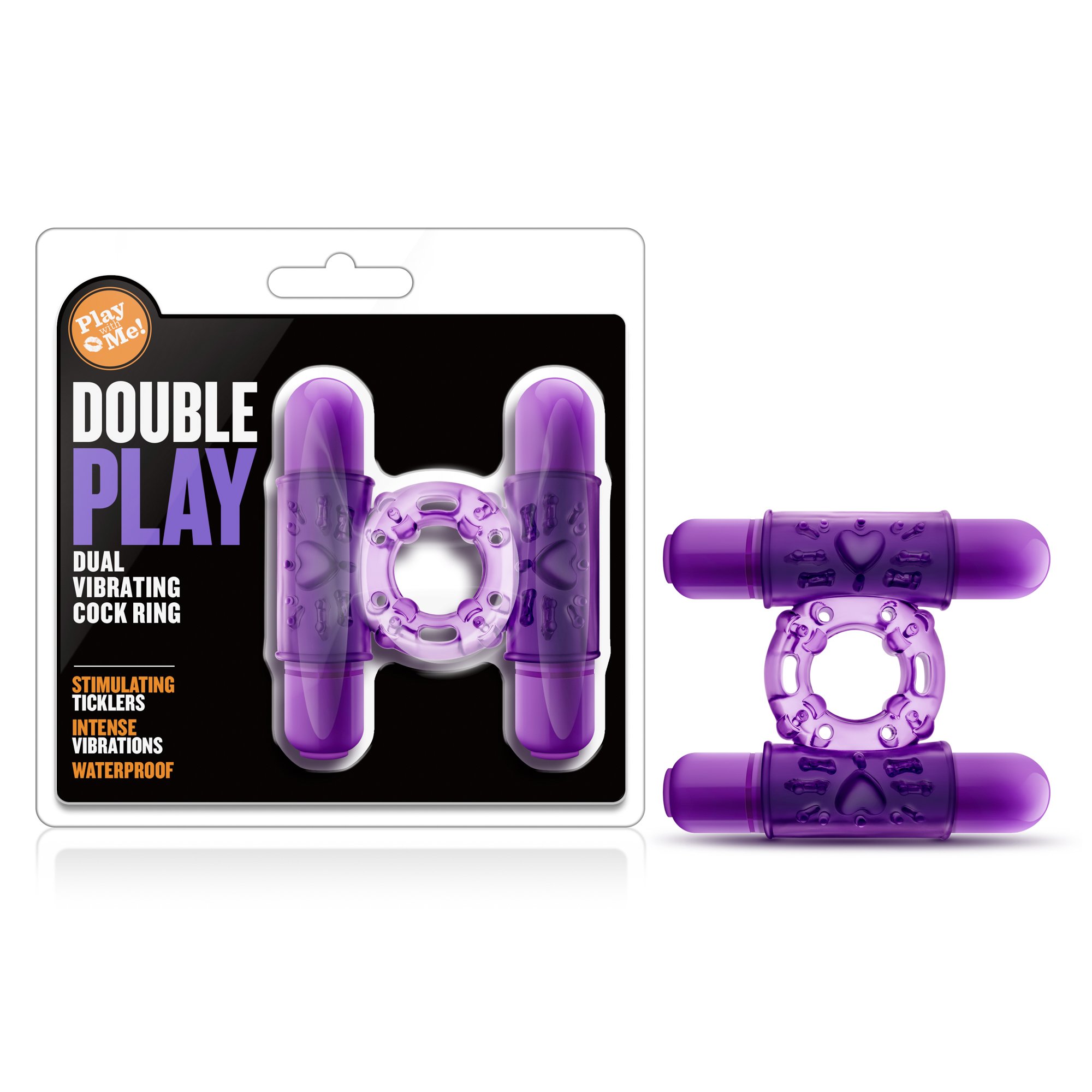 double vibrating cock ring Amazon.com: Blush Play with Me Double Play Dual Vibrating Penis Ring
