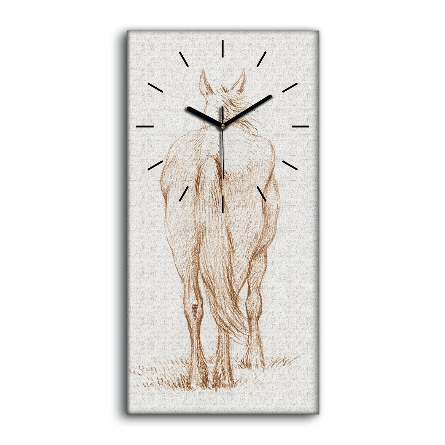 Horloge sur Toile Cheval Silencieuse : Fini le Tic-Tac dans le Salon
