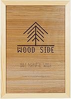 Vista 16 de Portarretratos de póster de madera rústica 11x17 - Madera maciza natural ecológica con acabado envejecido para montaje en pared - Azul