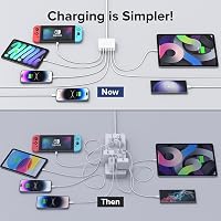Zomvan 100W USB-C Gyorstöltő 6 Portos - 3 USB-C és 3 USB-A Töltőállomás iPhone 16/15/14, Samsung S24/S23, iPad és Okostelefonok Számára

AI: 8