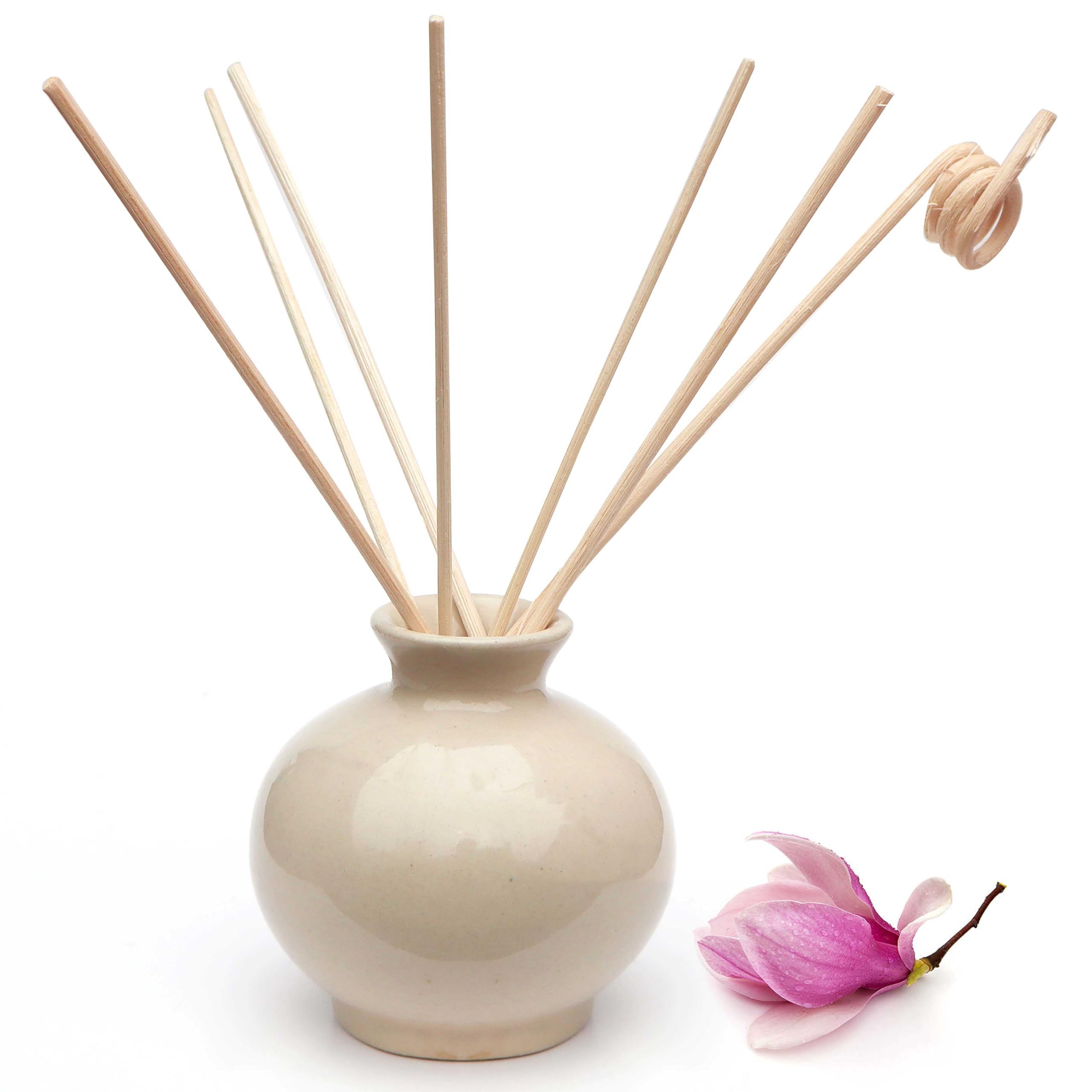 Pure Source India Ceramic Pot (Pot: 3 inch, Sticks: 7 inch, White)-image-29