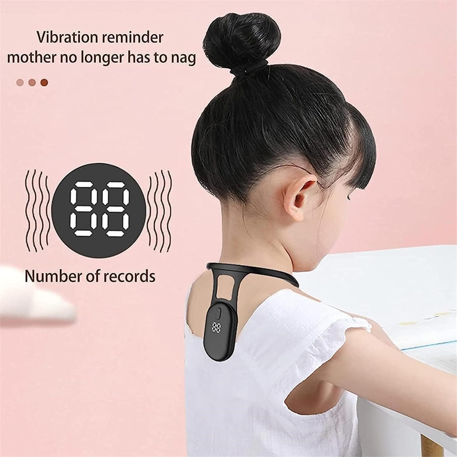 Smart Back Support - Health Smart Posture Corrector, Back Straightener Smart Posture Reminder Corrector Device Improve Back Posture And Prevent Hunchback (Color : Black)