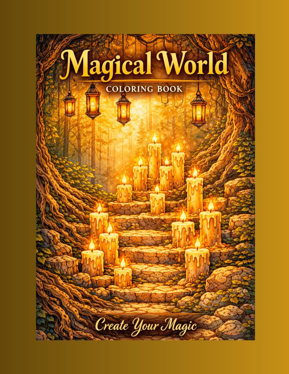 Magical World Coloring Book: Create Your Magic: A Fantasy Coloring Book for Adults | Relaxing Designs with Dragons, Fairies, Castles & Enchanted Worlds