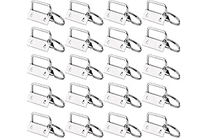 50-Pack Grosgrain Ribbon Keychain Key Fob Hardware with Split Ring