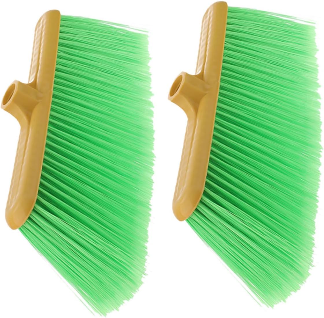 Cleaning Broom Head Replacement 2pcs Plastic Floor Broom Head Broom Parts Refill Part Green for Home Office