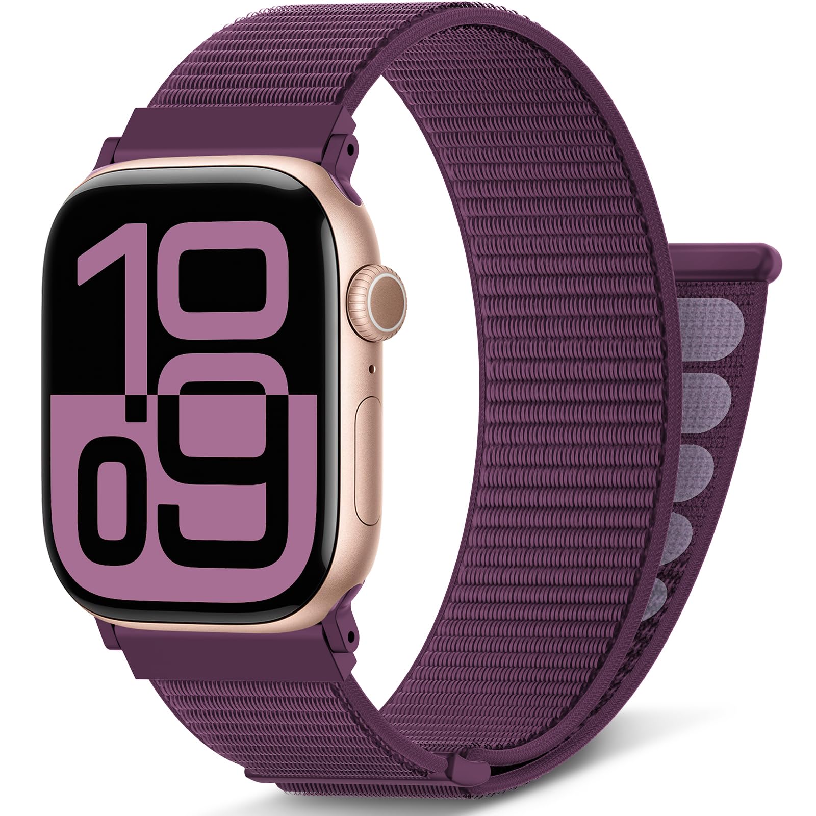 AMSKY Nylon Sport Loop Band Kompatibel mit Apple Watch Armband 40mm 42mm 46mm 44mm 45mm 41mm 38mm 49mm, für iWatch Series 11 10 9 8 7 6 5 4, Ultra SE 3 2 1