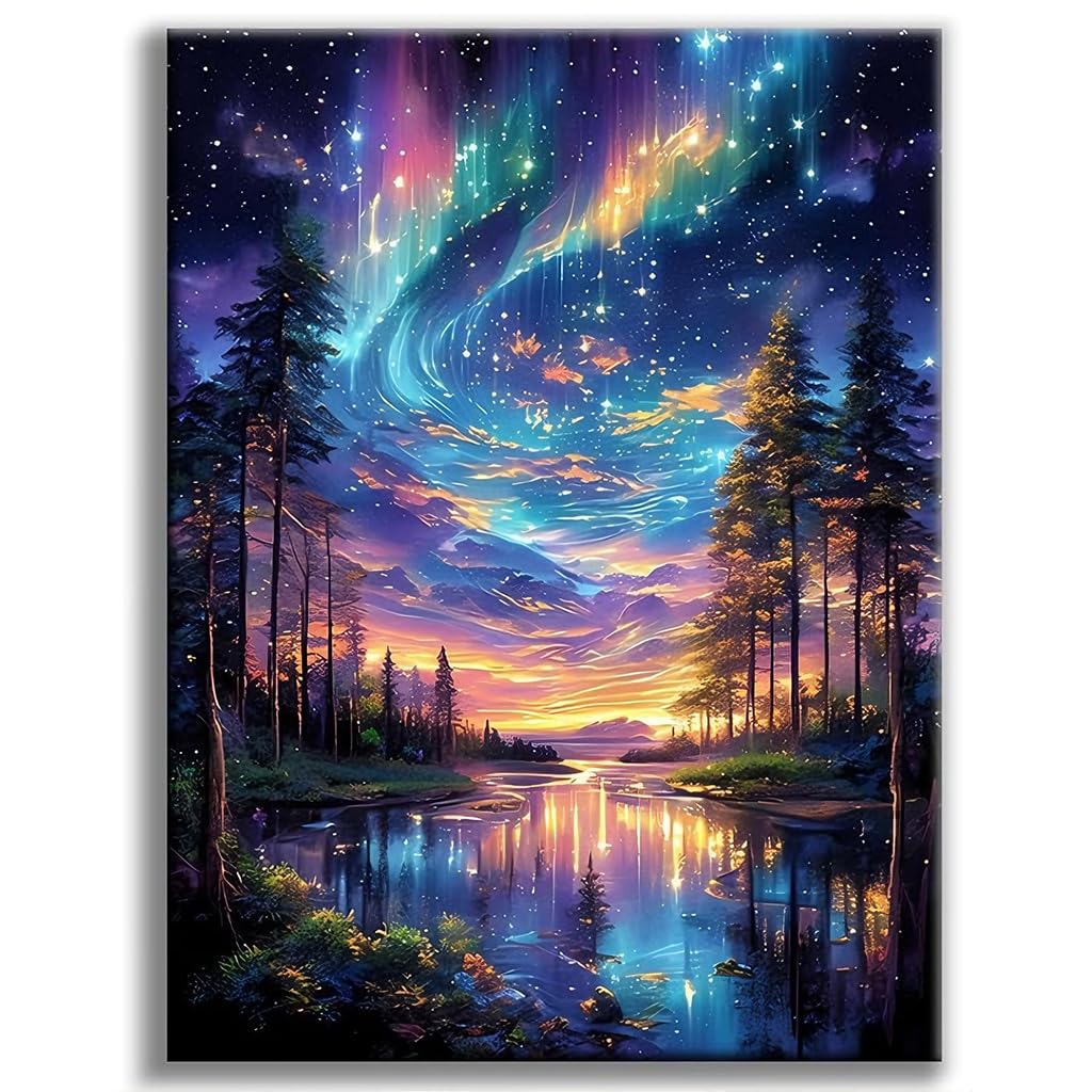 HASTHIP® Diamond Painting Kit for Adults Full Drill Round DIY Gem Colorful Glittering Axolotl 5D Diamond Art Painting Kit for Beginners Home Wall Decor, Art Therapy Kit for Adults
