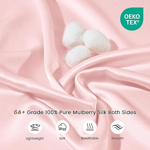 Miniatura 2 de THXSILK Funda de almohada de seda de morera 100 % natural para cabello y piel, grado 6A, 1 paquete, fundas de almohada de seda de morera con cierre
