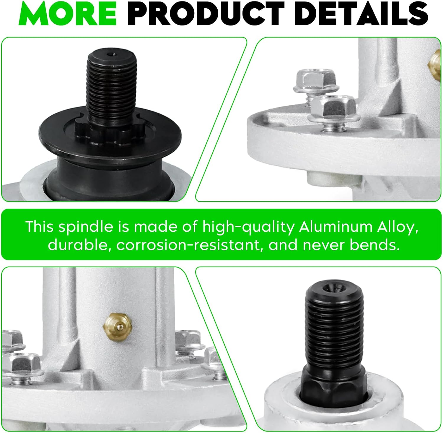 48" Deck Spindle Rebuild Kit for John Deere D140 D155 LA145, Include 3 Spindles GY20454 GY20867, 3 Blades AM141035, 1 Idler GY20110 GY20629, 2 Idlers GY20067 GY22172, 1 141" Belt GX20571
