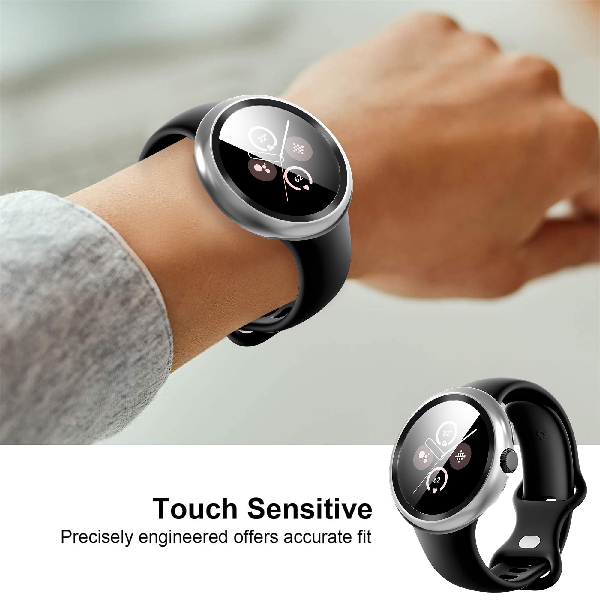 Amazon.com: Suoman 3-Pack for Google Pixel Watch 3/2/1 41mm Case 