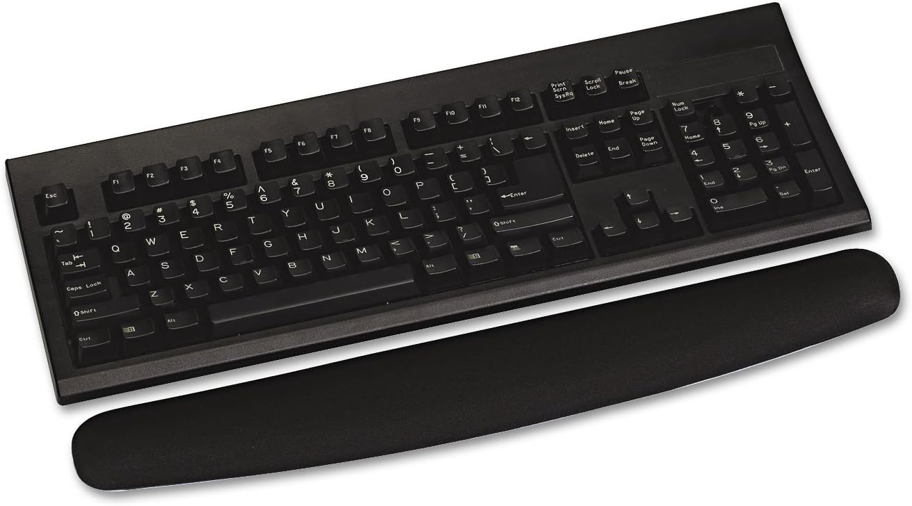 3M WR209MB Foam Keyboard Wrist Rest, Nonskid Base, Black