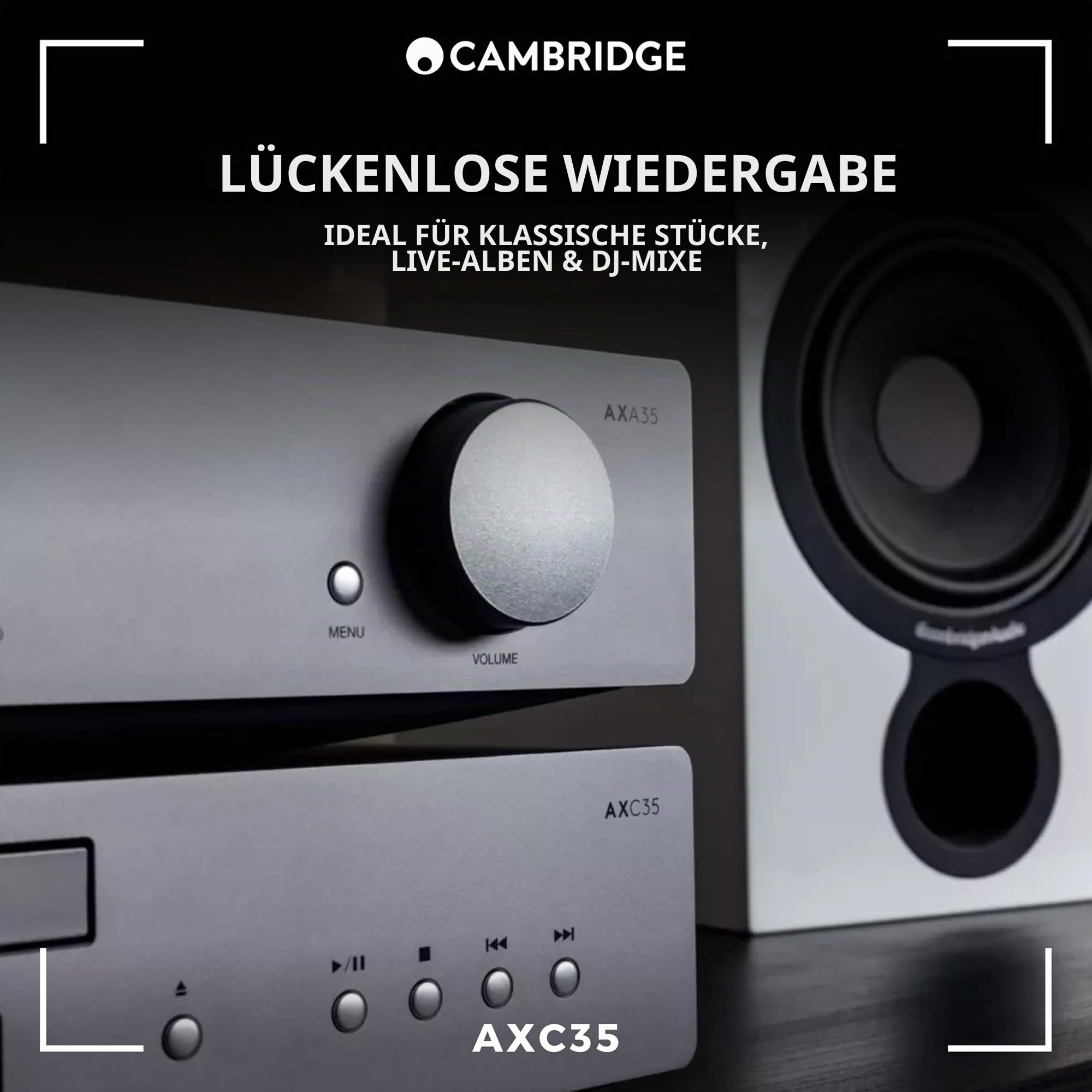 Cambridge Audio AXC35 – CD-Player, HiFi-CD-Player mit lückenloser Wiedergabe, Wolfson DAC & Digitalausgang für Heimstereoanlage – Lunar Grey
