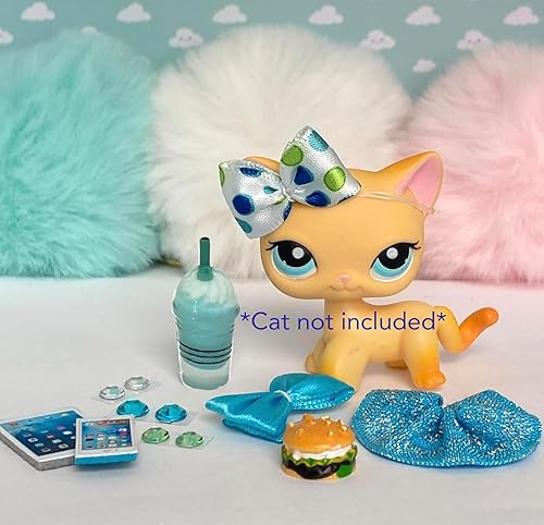 Miniatura 2 de Accesorios para tienda de mascotas LPS 10 piezas Lot Falda de lazo Ropa Gato no incluido