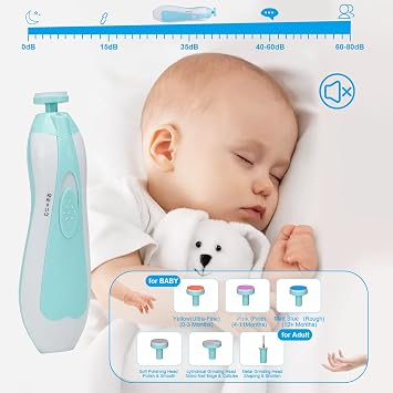 amzting Baby Healthcare and Grooming Kit, 26 in 1 Baby Electric Nail Trimmer Set Newborn Nursery Health Care Set for Newborn Infant Toddlers Baby Boys Girls Kids Haircut Tools (0-3 Years+) (Blue)
