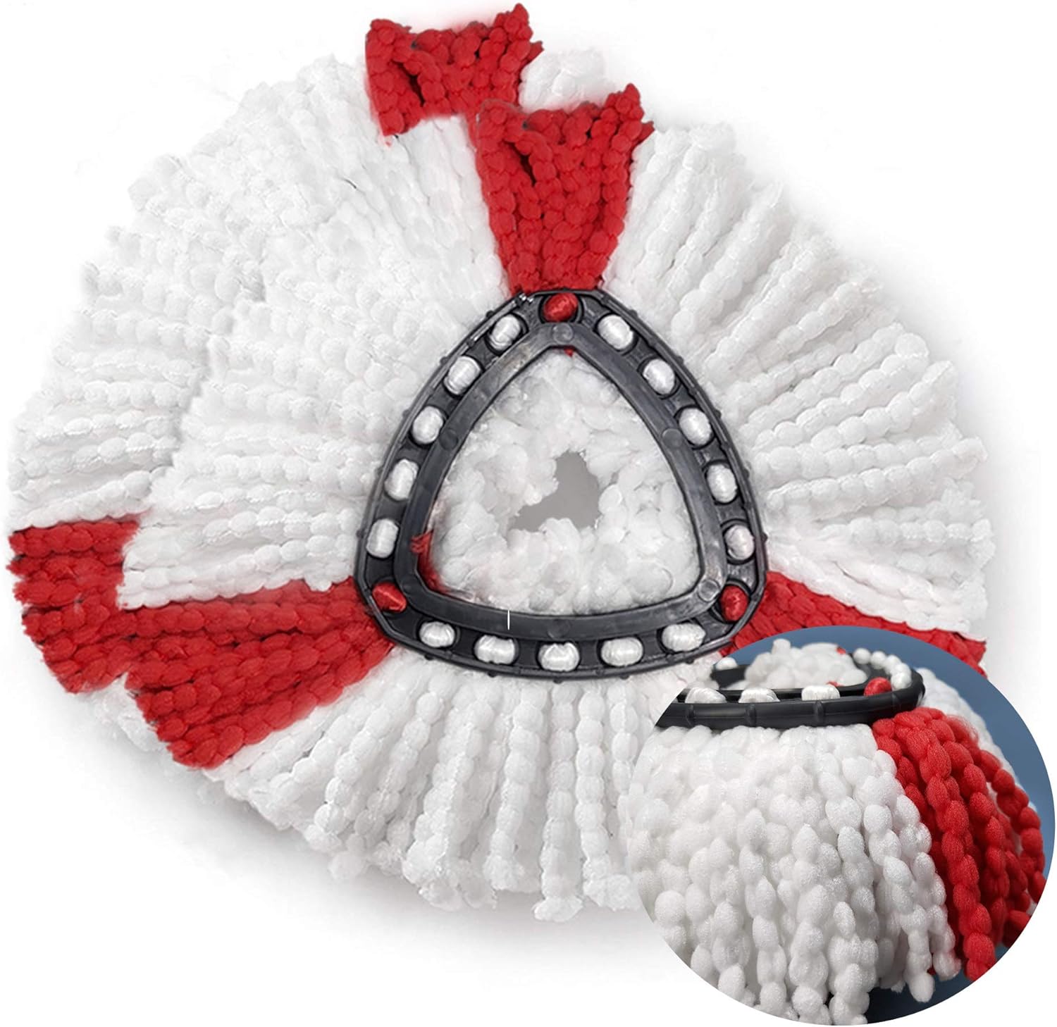 Mop Head Replacement 2 Pack Compatible with Spin Mop Power Refill Easy Cleaning Microfiber Mop Heads Replacement : Health & Household