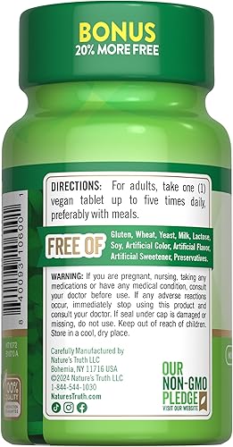 Miniatura 7 de Nature's Truth Vitamina B12 | 500 mcg | 120 tabletas | Suplemento vegano, sin OMG y sin gluten