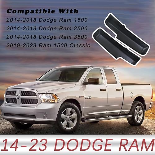 Miniatura 3 de TQPONLY Tapa para brazo delantero para espejo de remolque (1 par) compatible con DODGE RAM 1500 2500 3500 Classic Reemplaza 68263393AA 68263392AA