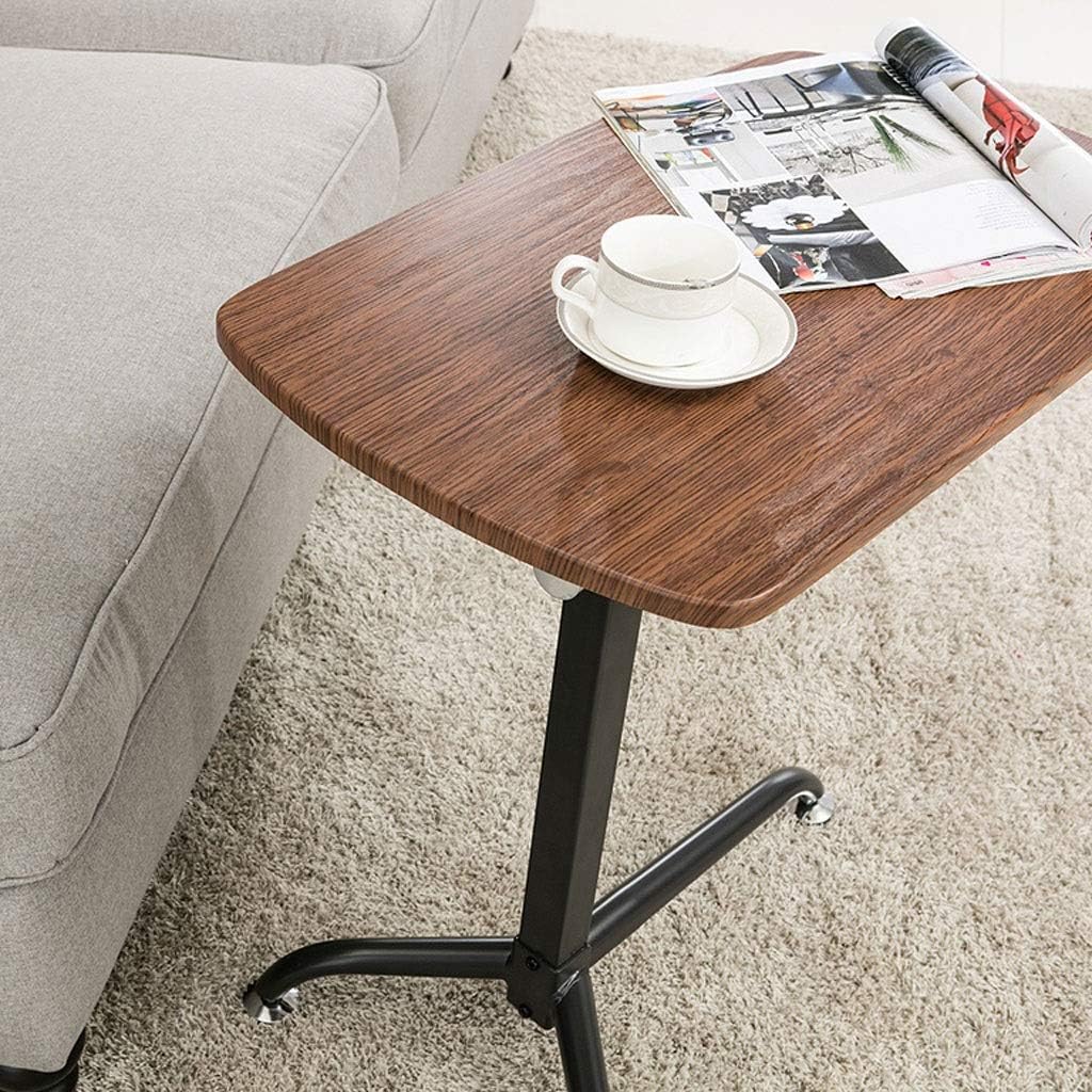 Folding Computer Desk,Mobile Standing Desk Height Adjustable Stand Up Computer Work Station Rolling Presentation Cart (Color : D) (White Patch Five)