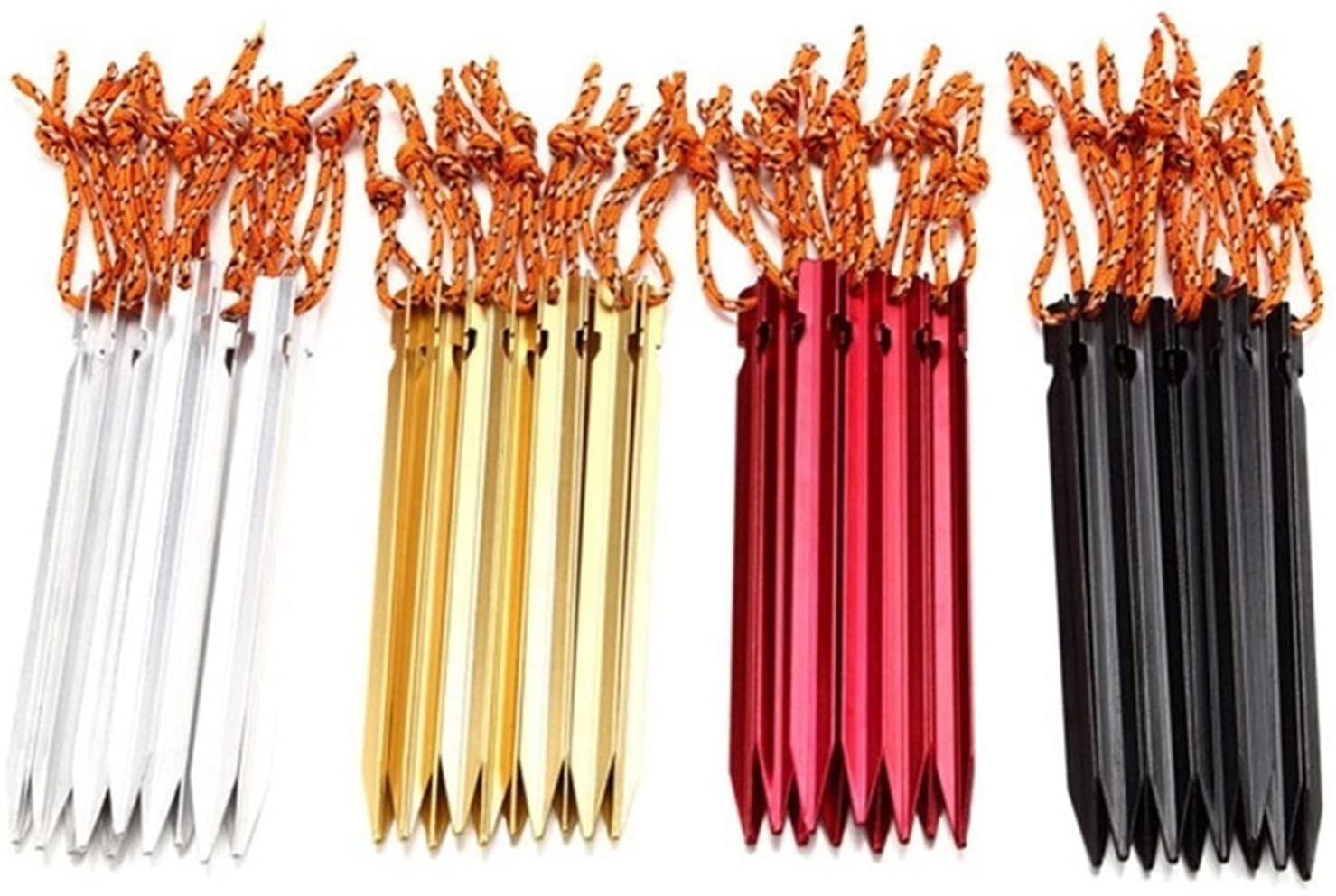 Picchetti per Tenda, Confezione da 10 Picchetti per Tenda da Esterno da 18 cm Accessori per Tende in Alluminio Picchetti per Tenda in Metallo per Campeggio all'aperto/Escursionismo/Zaino in spall