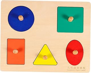 Comprar BESPORTBLE Puzzle de Madera para Figuras Geométricas Coloridas Educativo y Seguro para Bebés Mejora Habilidades Motoras y Coordinación Mano Regalo para Cumpleaños y Festivales
