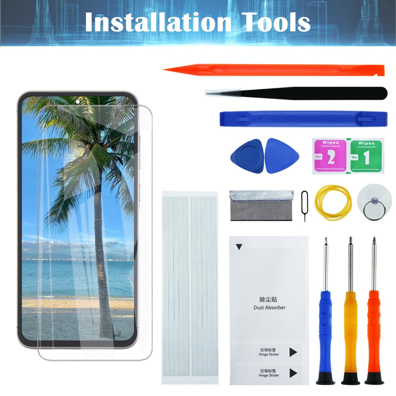 Pantalla para Samsung A56 5G OLED negro con marco