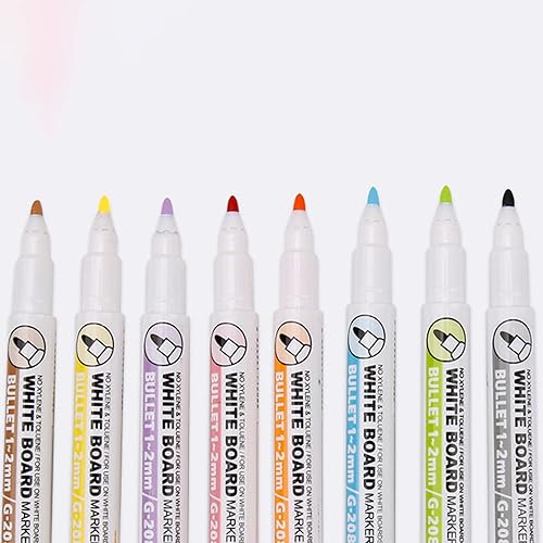 Miniatura 2 de Unizhouxi Pizarra magnética de escritura de pluma de escritura de dibujo borrable marcador suministros de oficina - púrpura