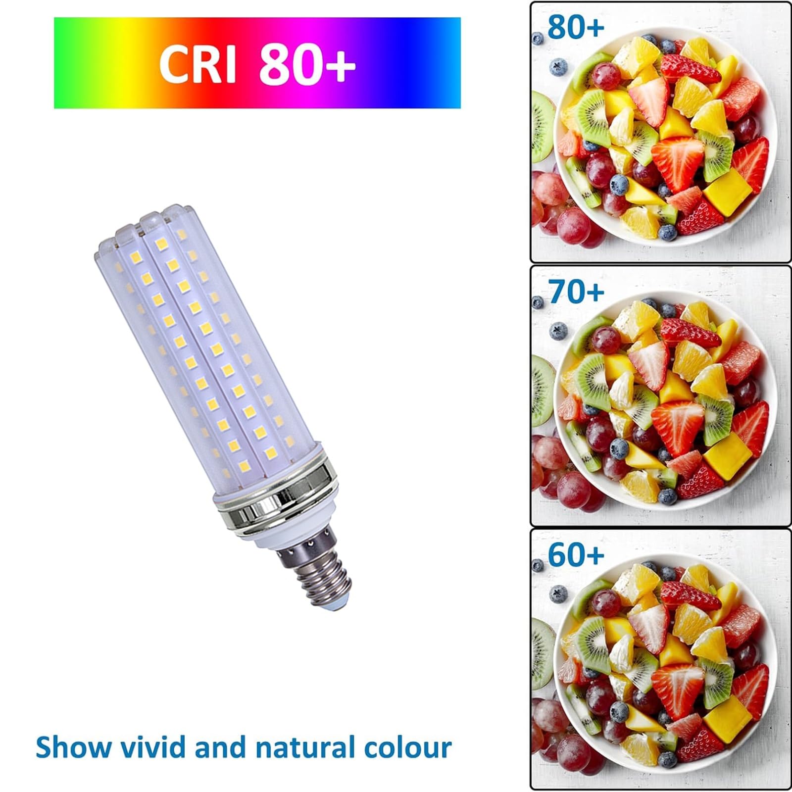 Bombillas LED E14 24W Equivalente a 240W Sin Parpadeos No Regulable Ahorro Energético Para Lámpara De Araña Techo Lámpara De Mesa Uso Interior Hogar Y Oficina(Cool White 6000K,10 Pack)