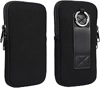 Vista 9 de Funda con clip para cinturón de teléfono celular para hombre, bolsa vertical para viajes al aire libre para teléfono inteligente con trabilla