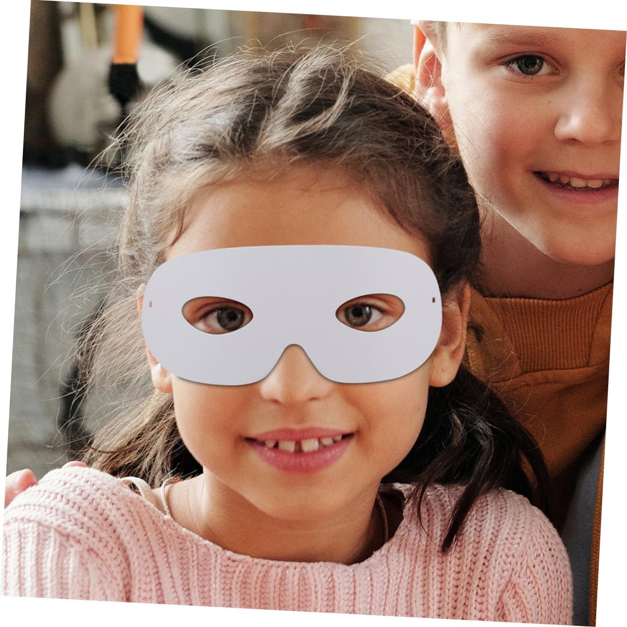 VICASKY 80pcs Hand-painted Paper Masks for Boy Girl and Adults Blank Craft Masks for Halloween Birthdays and Cosplay Dress-up Activities