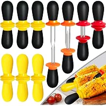 20 Pcs/10 Pairs Corn Cob Holders, Stainless Steel Corn Holders Corn on The Cob Skewers for Home Cooking BBQ Parties Camping, Interlocking Design, 4 Colors