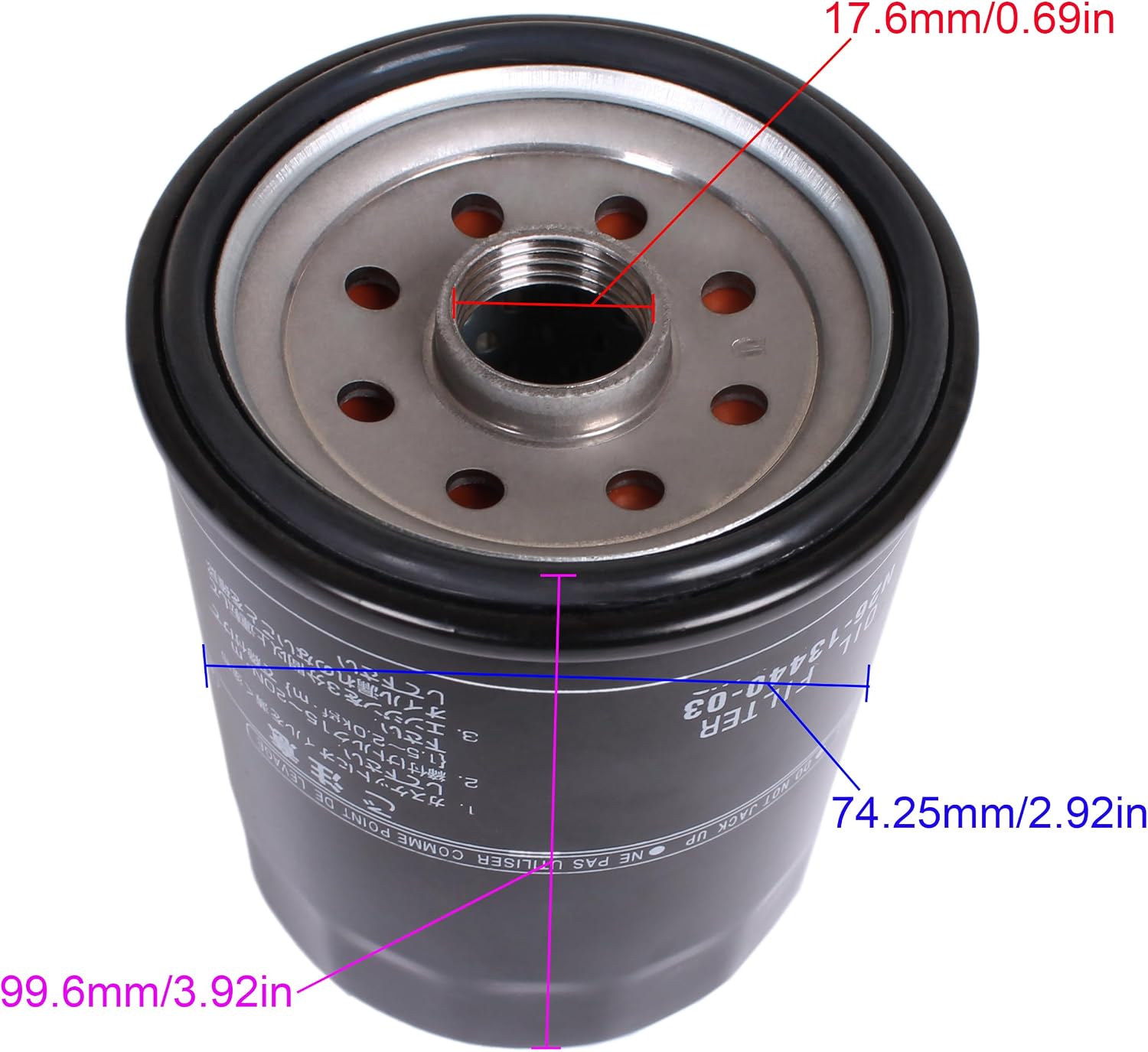 Boat Motor N26-13440-00 N26-13440-02 N26-13440-03 Element Assy of Oil Cleaner/Oil Filter for Yamaha Outboard Engine V8 F300 F350 F225C F250C F300C VF200 VF225 VF250 4.2L, fit Sierra 18-7954