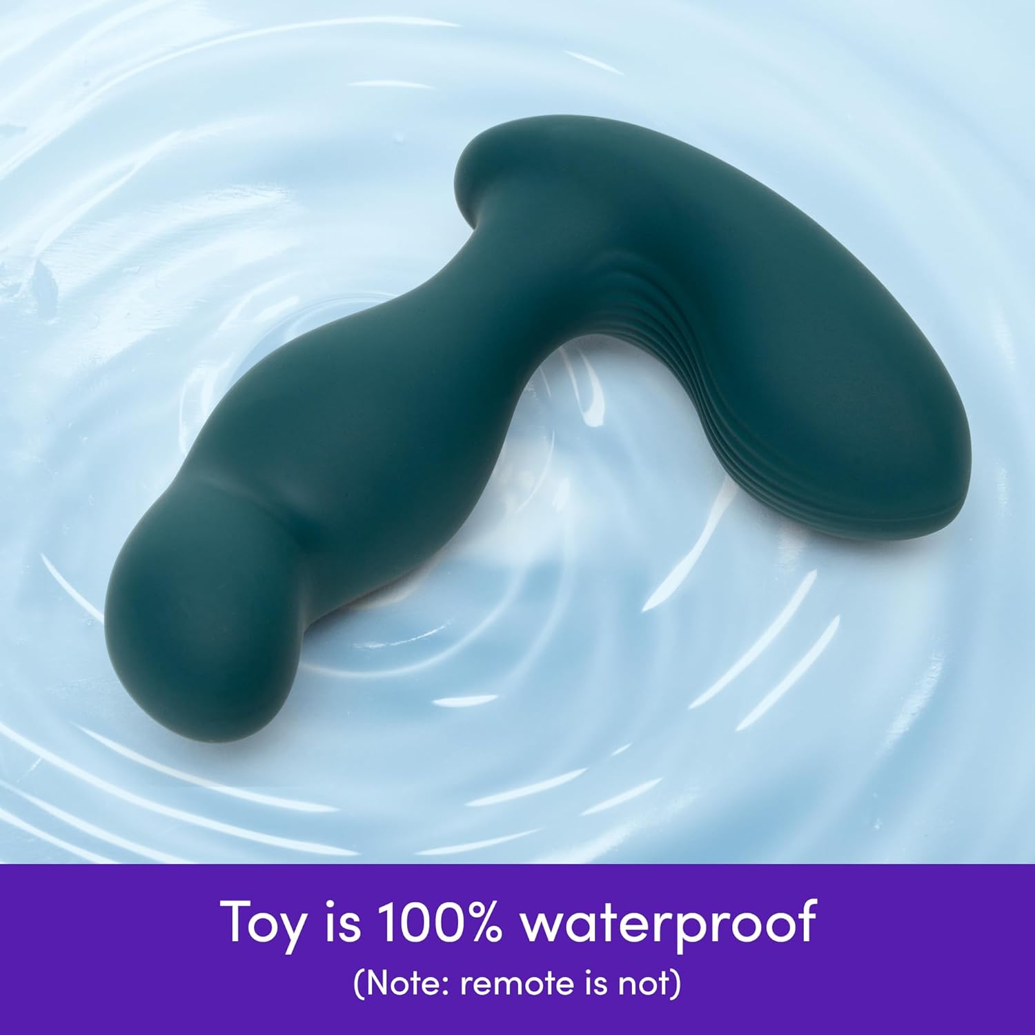 Lovehoney High Roller Prostate Massager submerged in water, indicating it is waterproof