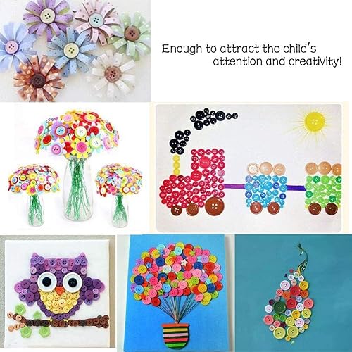 Miniatura 6 de Greentime 4800-5000 piezas de colores surtidos botones redondos de resina para manualidades, costura, botón manual, botones de adorno hechos a mano