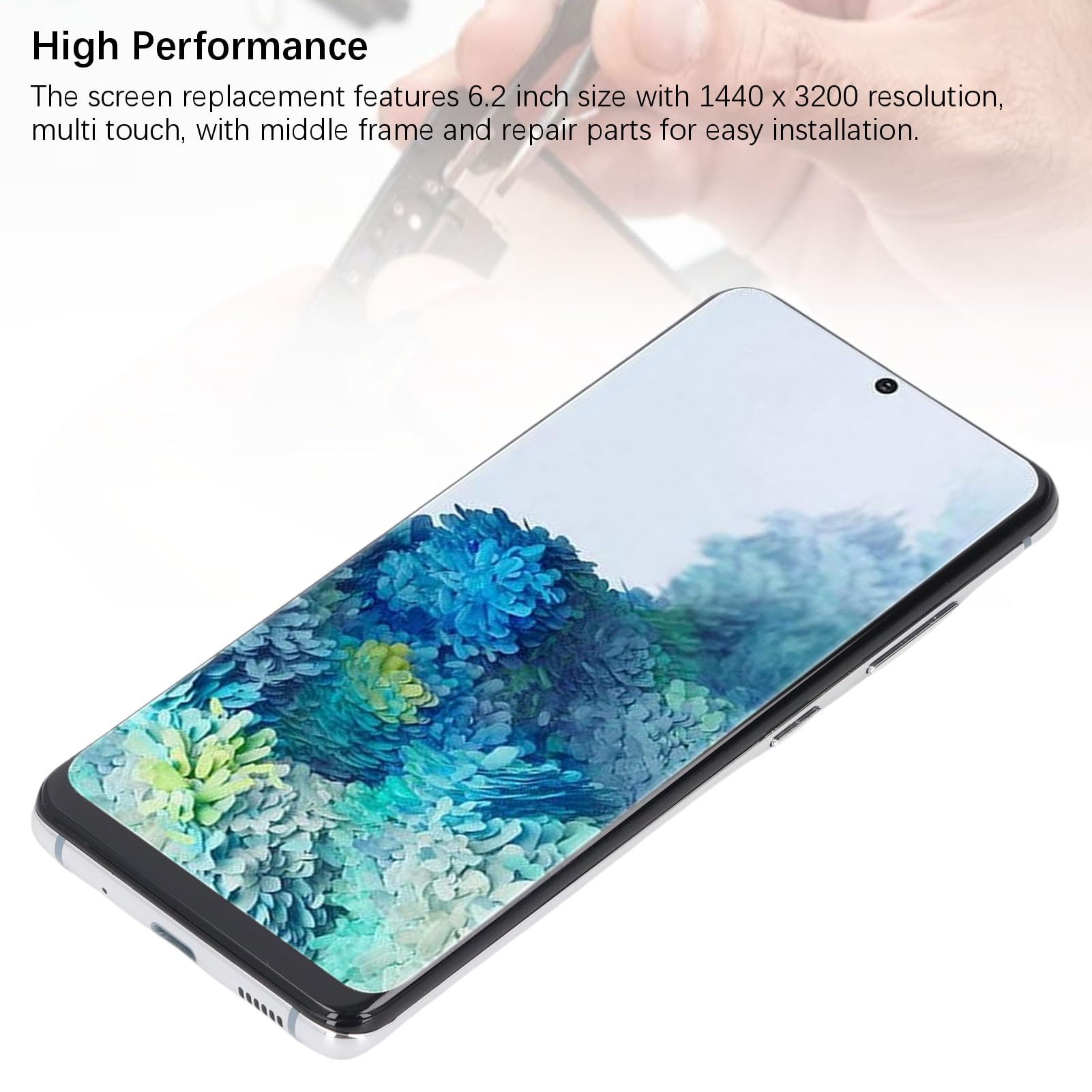 Zunate 6.2 Cala AMOLED Ekran Dotykowy 1440x3200 (SILVER)