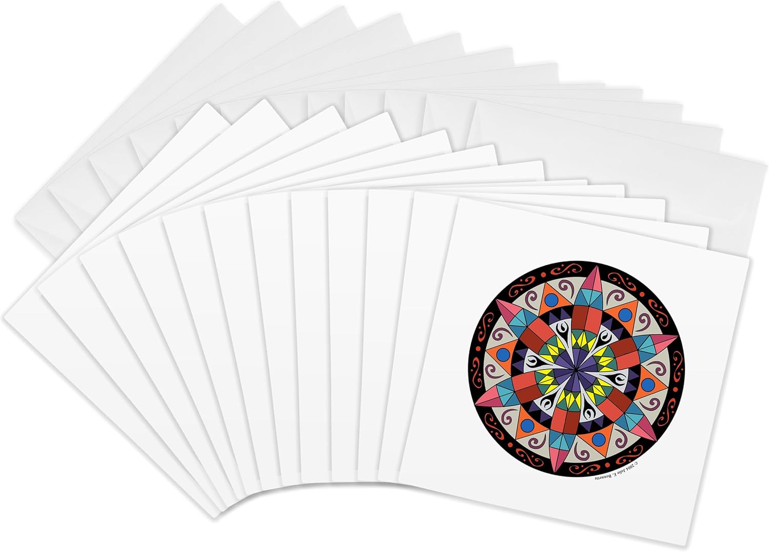 Hex Sign 1 Pennsylvania Dutch Luck Protection Symbol - Greeting Cards, 6 x 6 inches, set of 12 (gc_23186_2)