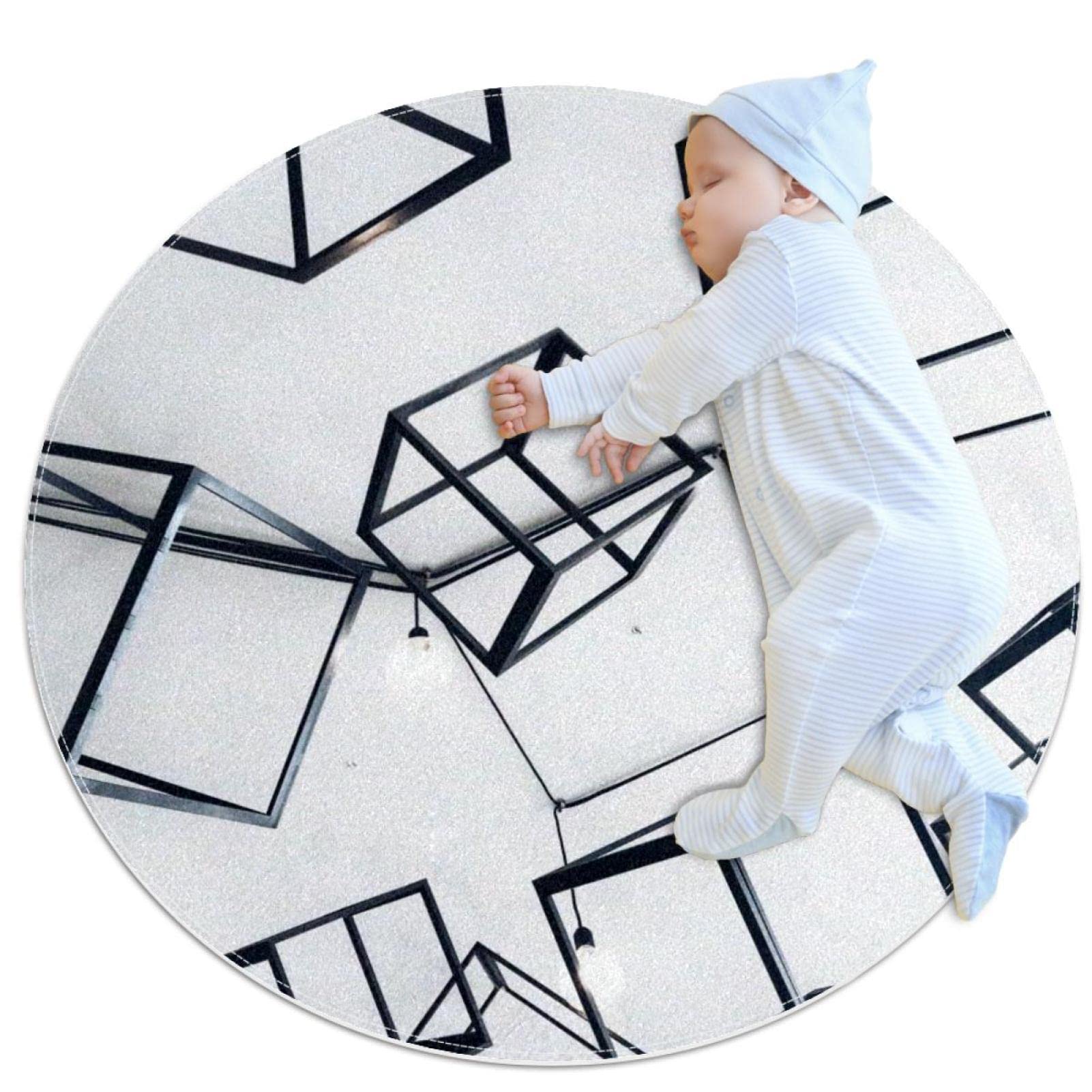 Tapis de salle de bain gris rond antidérapant pour sécuriser le sol de la chambre ou du salon