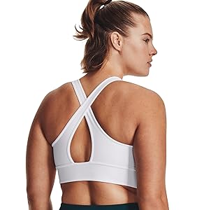 Under Armour Womens Crossback Longline Mid-Impact Sports BraBra