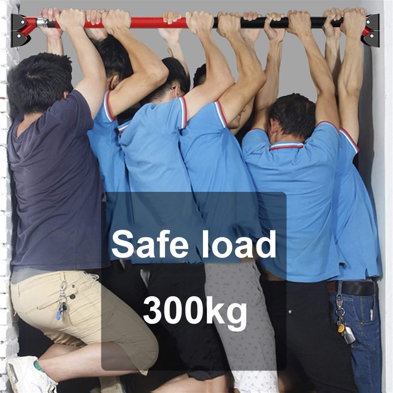 Barre De Traction HUA Portable Réglable 70-160cm - Charge 300kg Sans Perçage Pour Musculation Domicile