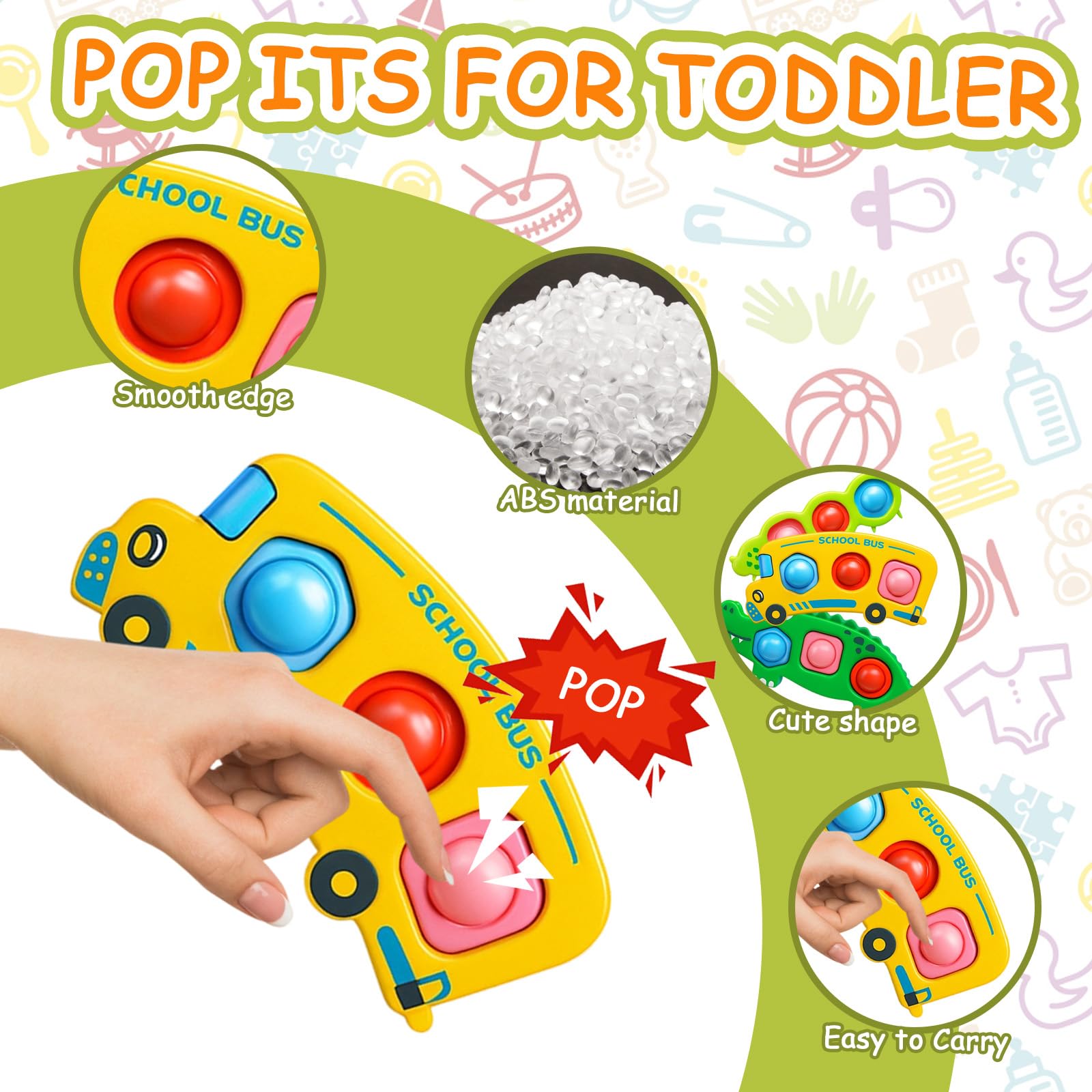 Plane Toys for 1 Year Old, Fidget Toys for Toddlers Baby Travel toys for Airplane Sensory Development for 12-36 Months Old - Image 3