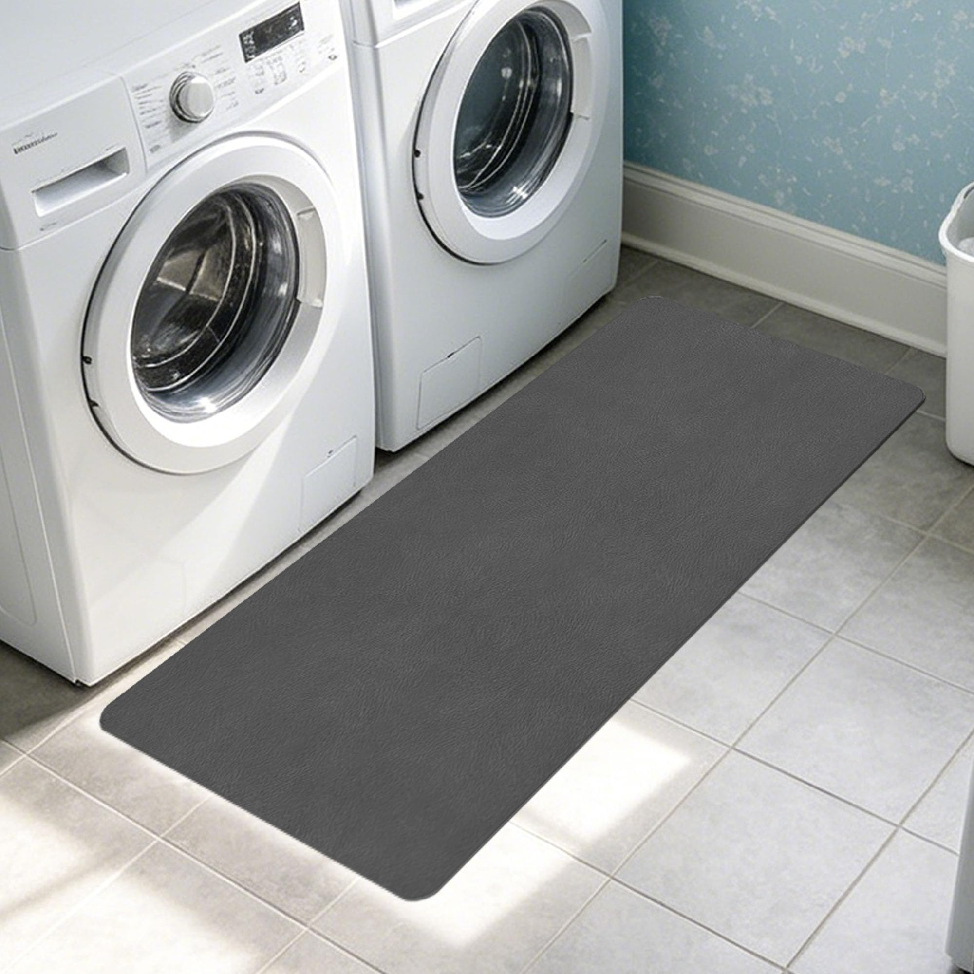Tappeto Diatomite Bagno Antiscivolo 60 x 60 cm Assorbente Tappetino Bagno Doccia Lavabile Morbido per Pavimento Del Cucina, Piatti, Piante O Animali Domestici, Grigio Scuro